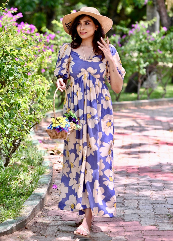 Blue Readymade Rayon Kurti