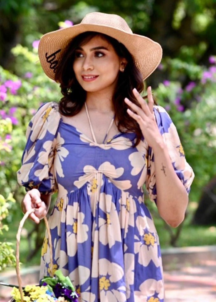 Blue Readymade Rayon Kurti