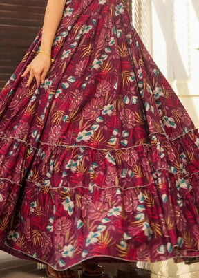 Wine Readymade Rayon Kurti