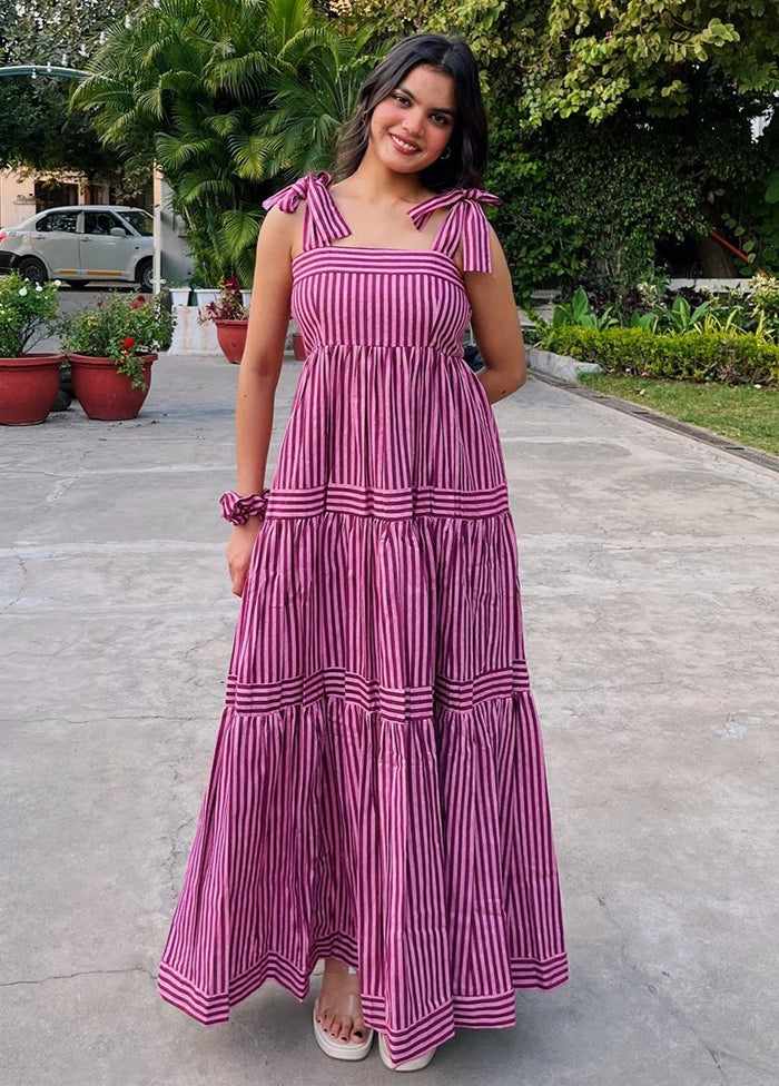 Purple Readymade Rayon Kurti