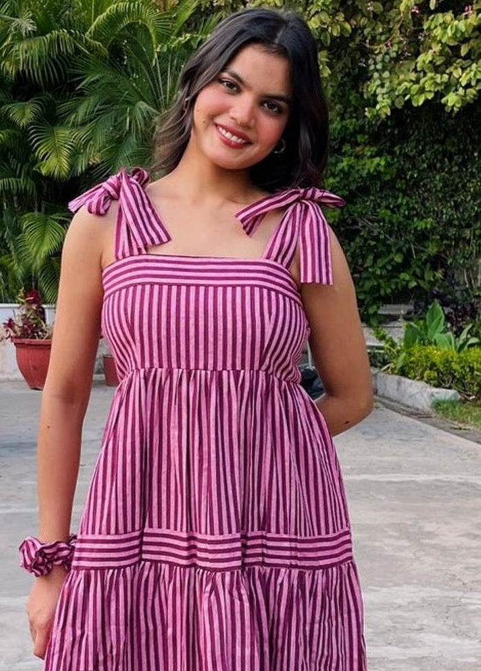 Purple Readymade Rayon Kurti