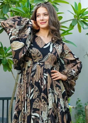 Black Readymade Rayon Kurti