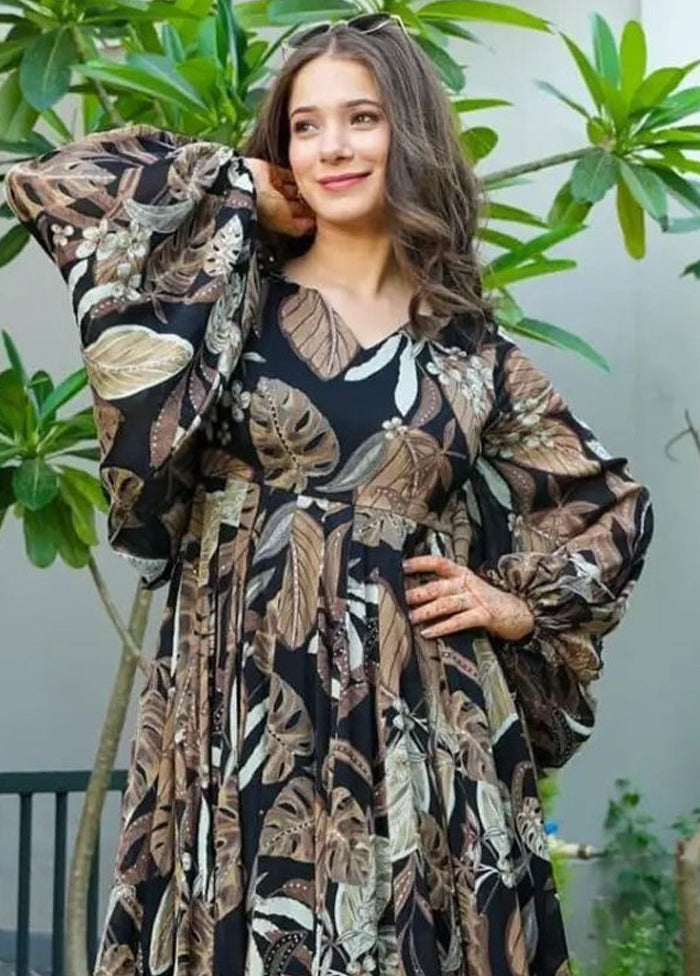 Black Readymade Rayon Kurti