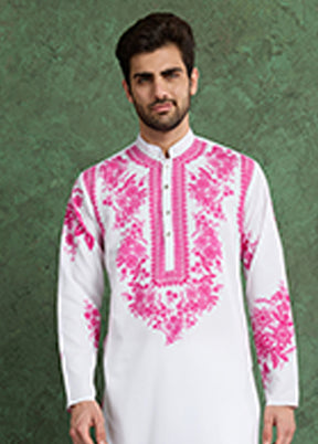 White Viscose Kurta