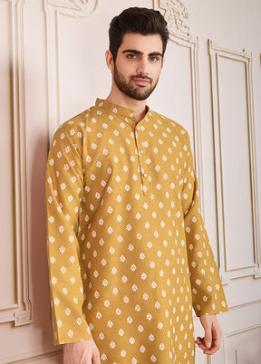 Brown Cotton Kurta & Pajama Set