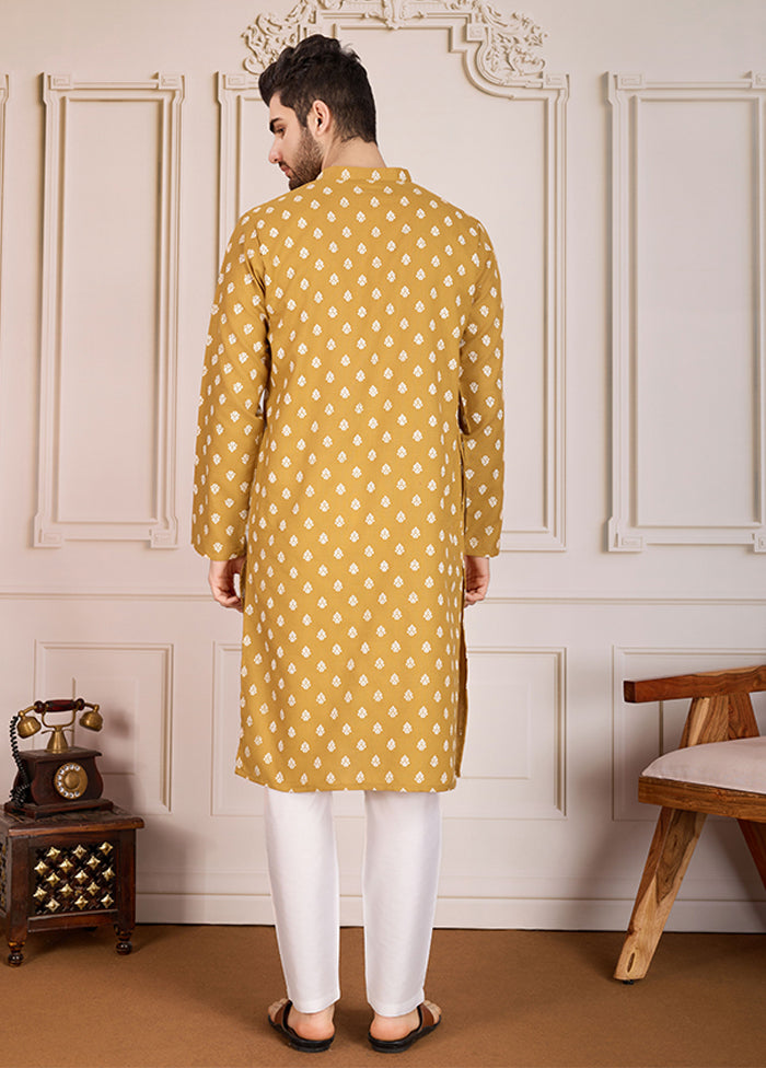 Brown Cotton Kurta & Pajama Set