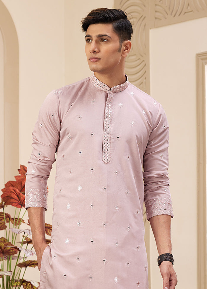 Purple Silk Kurta & Pajama Set
