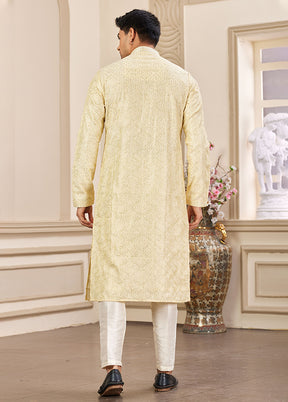 Yellow Silk Kurta & Pajama Set