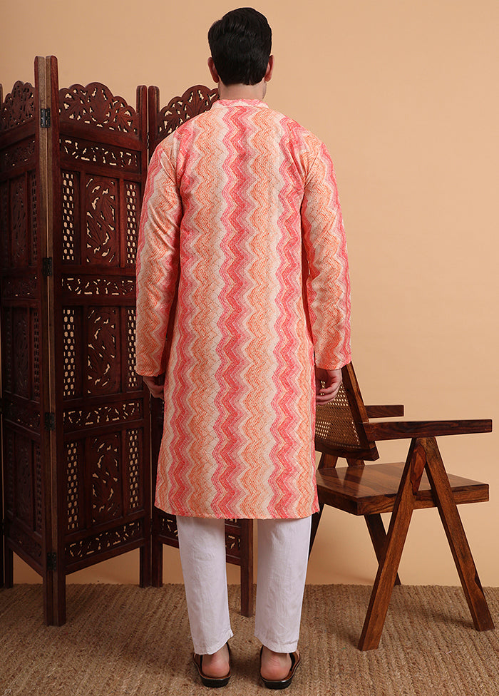 Multicolor Silk Kurta & Pajama Set
