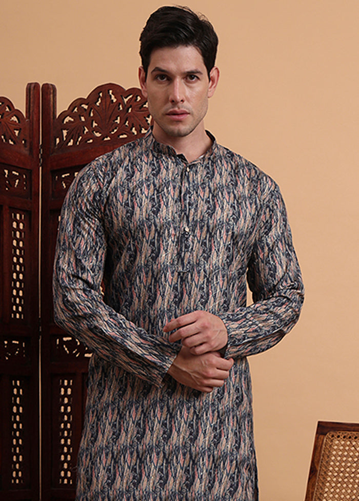 Grey Silk Kurta & Pajama Set