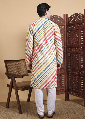 Cream Cotton Kurta & Pajama Set