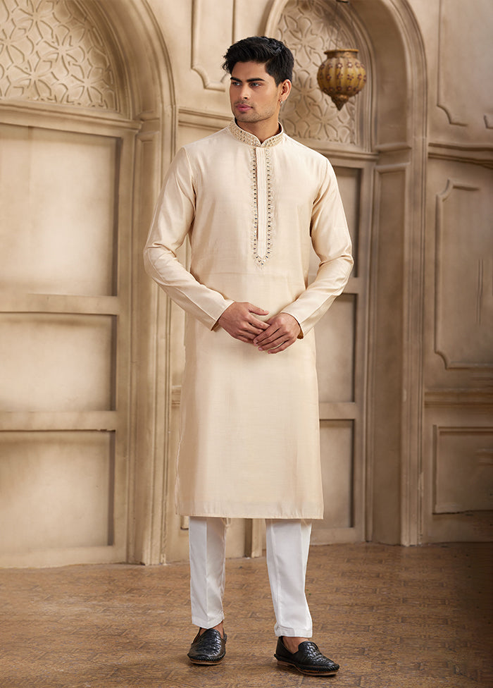 Brown Silk Kurta & Pajama Set