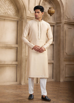 Brown Silk Kurta & Pajama Set