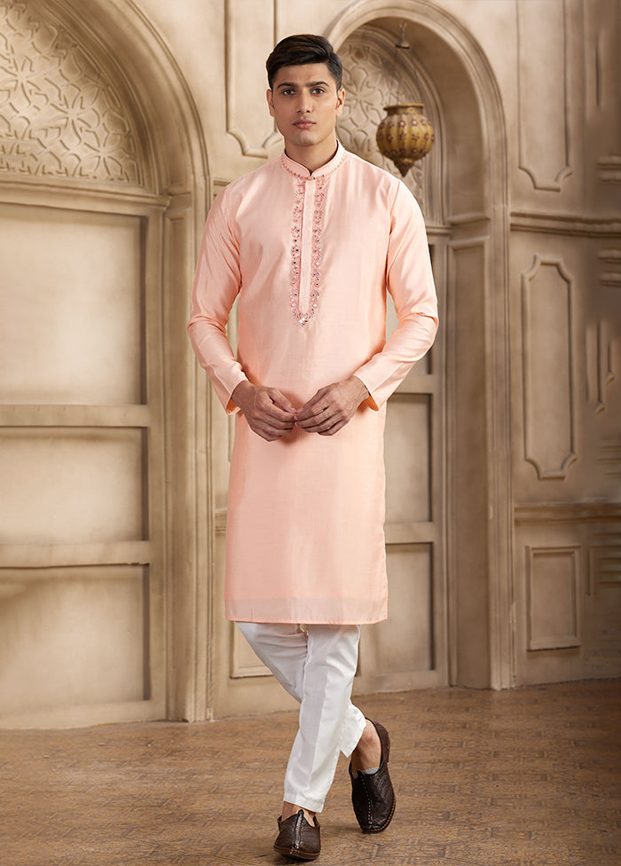 Pink Silk Kurta & Pajama Set