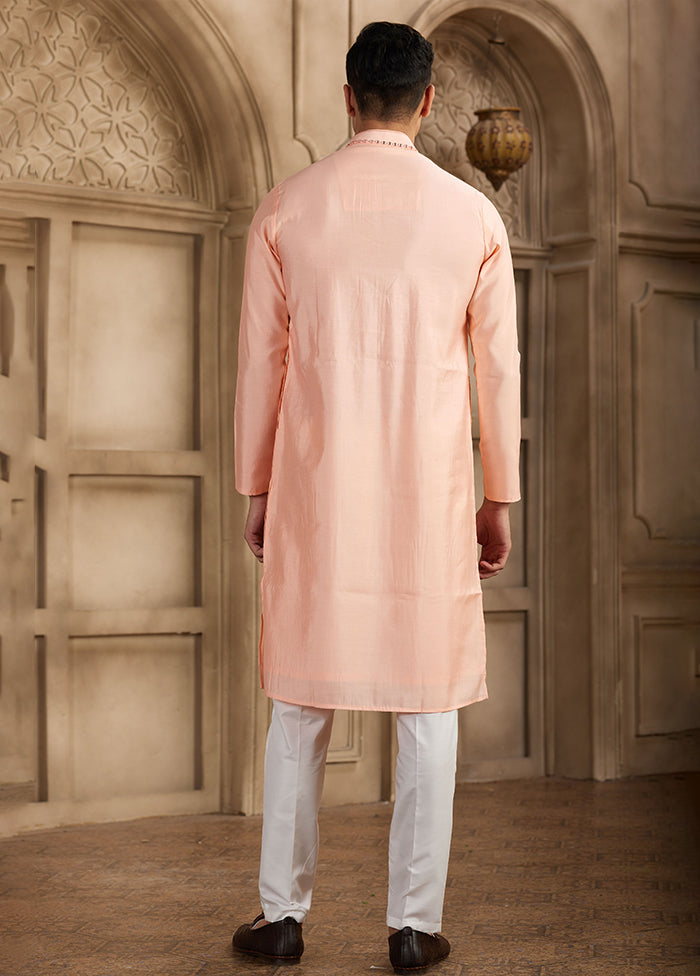 Pink Silk Kurta & Pajama Set