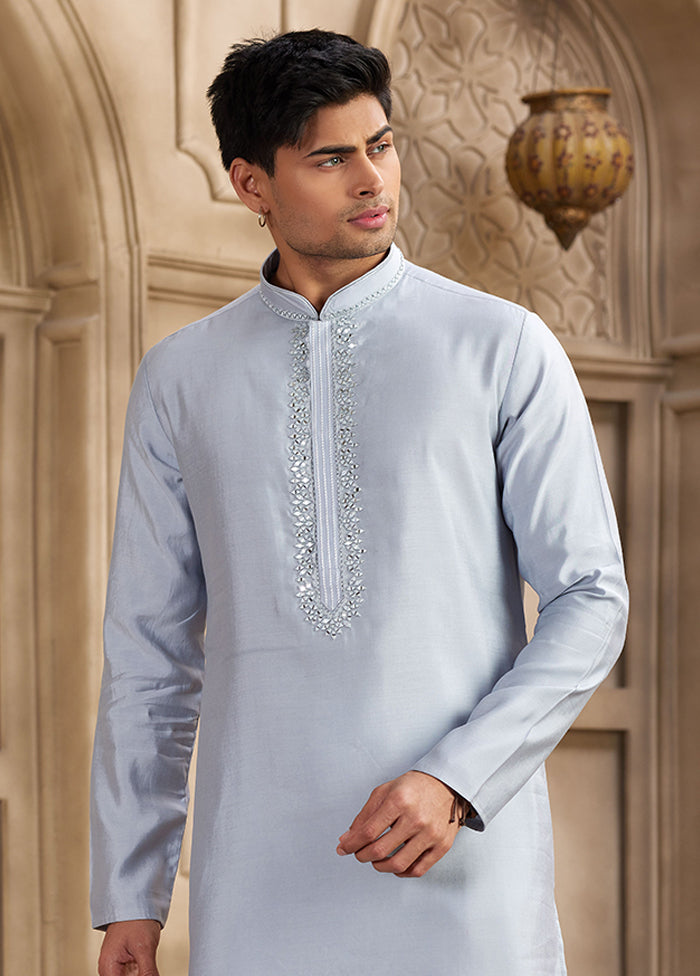 Blue Silk Kurta & Pajama Set