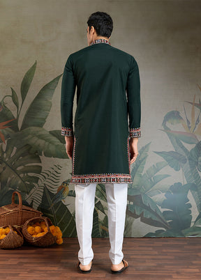 Green Silk Kurta