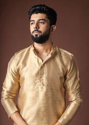 Golden Silk Kurta & Pajama Set