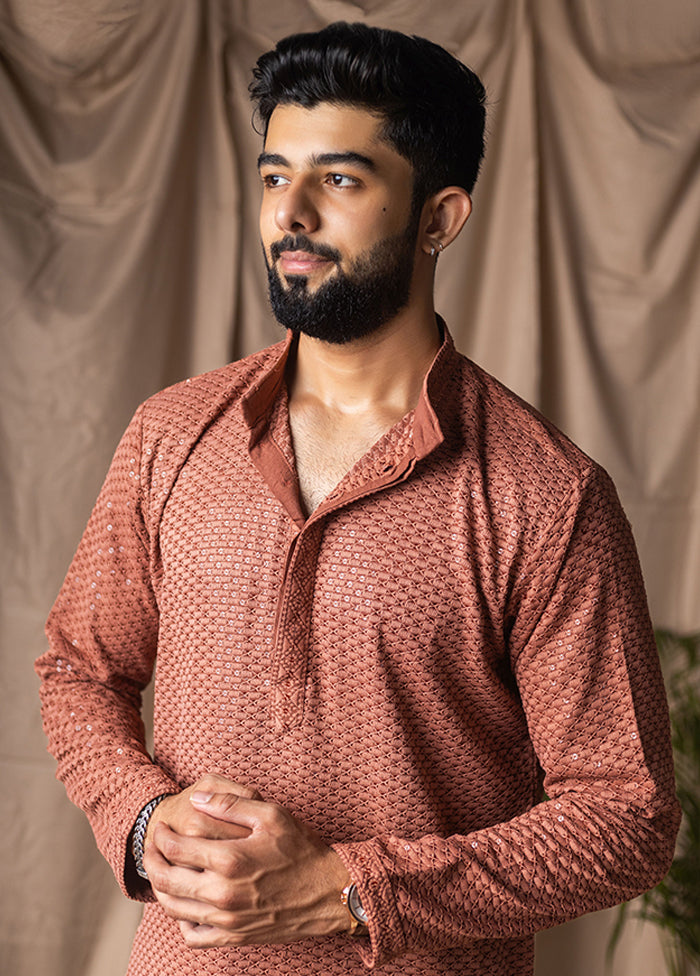 Red Silk Kurta & Pajama Set