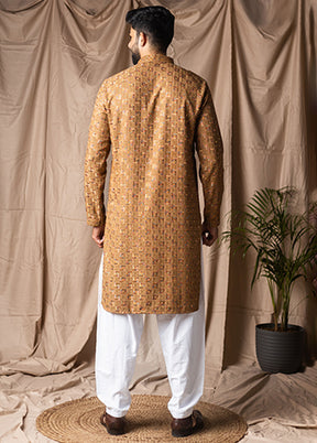 Yellow Silk Kurta & Pajama Set