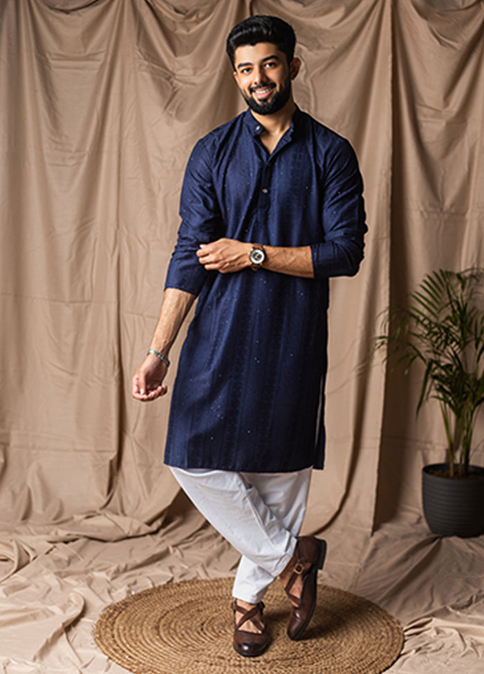 Blue Silk Kurta & Pajama Set