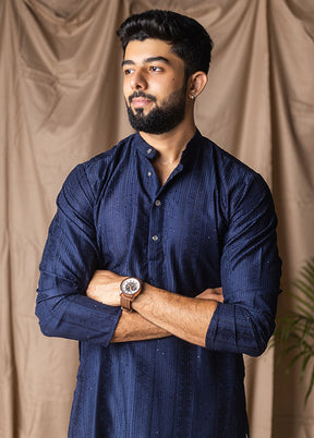 Blue Silk Kurta & Pajama Set