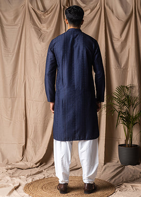 Blue Silk Kurta & Pajama Set
