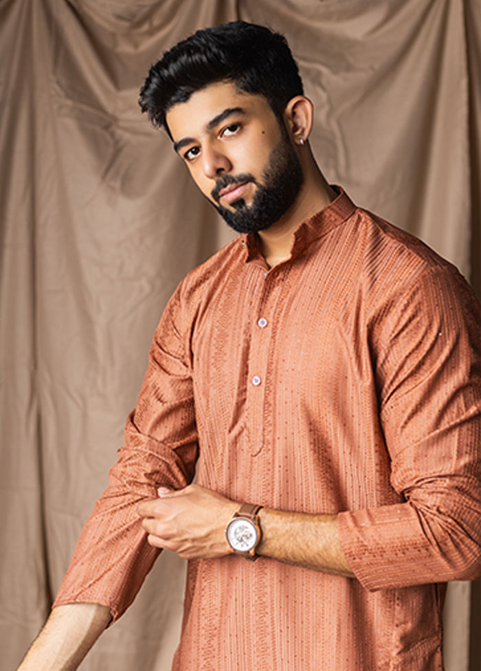 Red Silk Kurta & Pajama Set