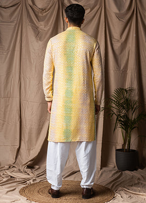 Yellow Silk Kurta & Pajama Set