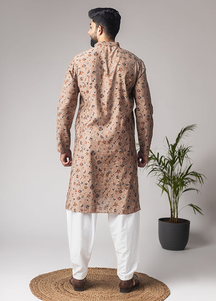 Brown Silk Kurta & Pajama Set