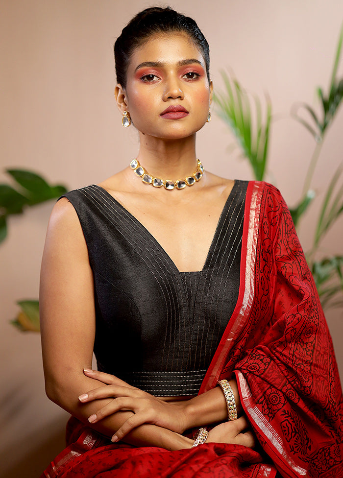 Black Dupion Silk Designer Blouse