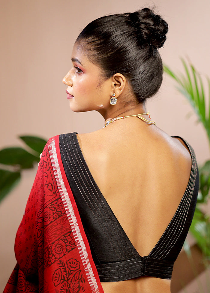 Black Dupion Silk Designer Blouse