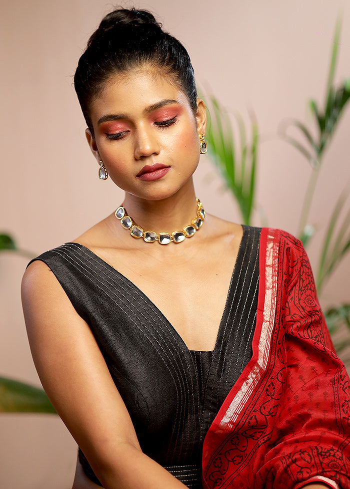 Black Dupion Silk Designer Blouse