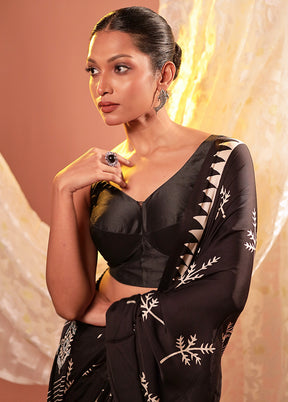 Black Sweetheart Neck Designer Blouse