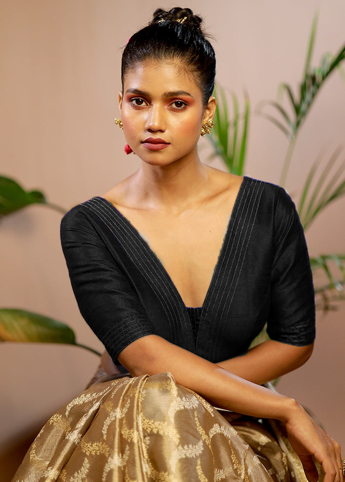 Black Dupion Silk Designer Blouse