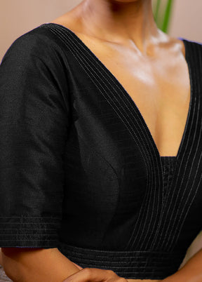 Black Dupion Silk Designer Blouse