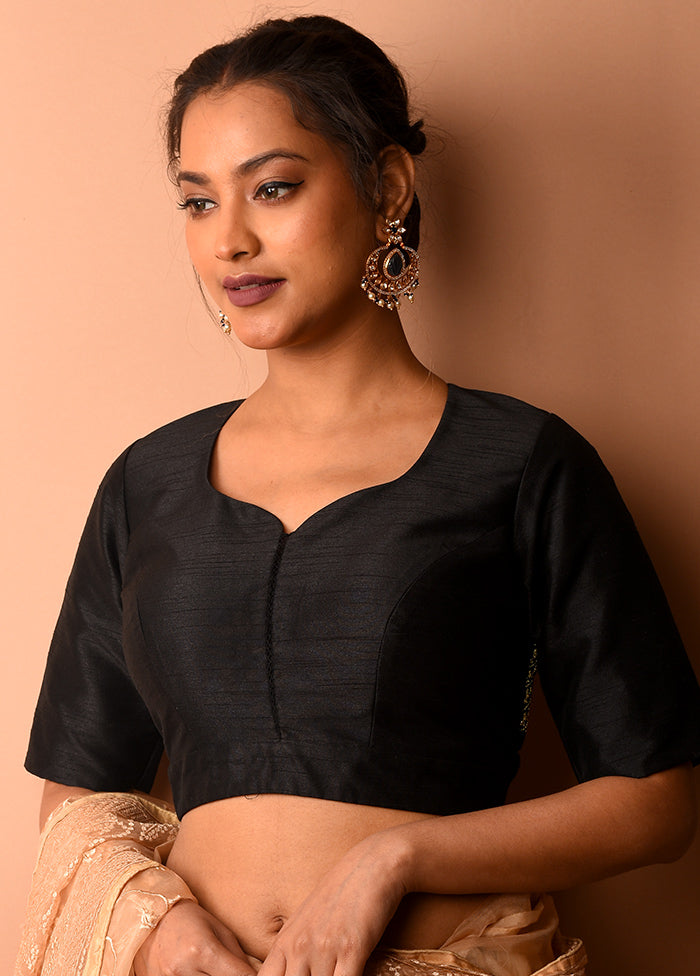 Black Silk Designer Blouse - Indian Silk House Agencies