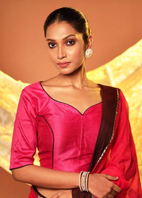 Rani Pink Sweetheart Neck Designer Blouse Piece