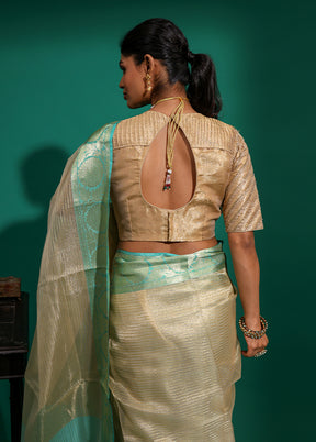 Gold  High Neck Designer Blouse