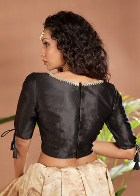 Black Silk Designer Blouse