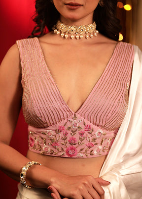 Baby Pink Georgette Designer Blouse