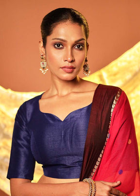 Navy Blue Sweetheart Neck Designer Blouse Piece