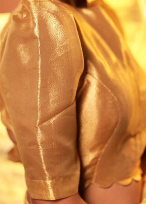 Gold High Neck Designer Blouse Piece