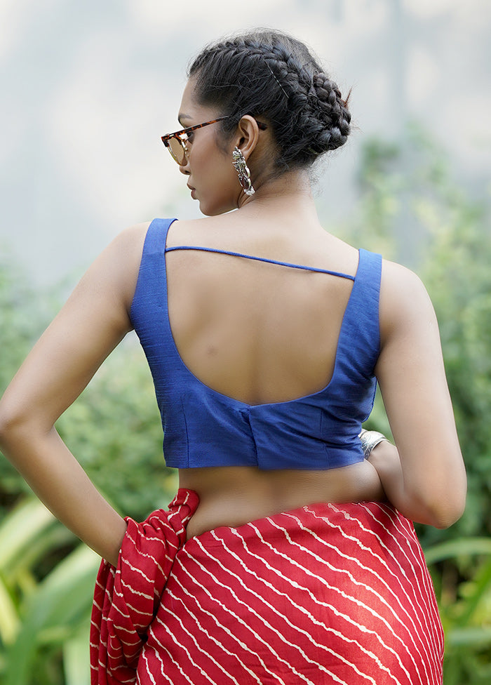 Royal Blue Dupion Silk Designer Blouse