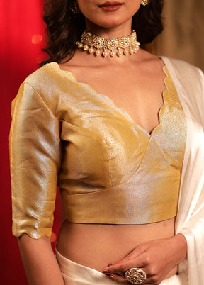 Yellow Tissue Designer Blouse