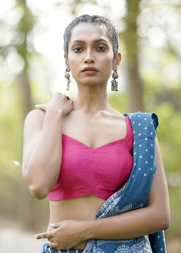 Rani Pink Dupion Silk Designer Blouse