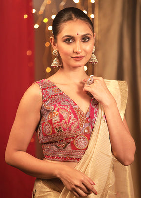 Rani Pink Embroidered Designer Blouse