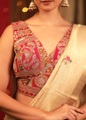 Rani Pink Embroidered Designer Blouse