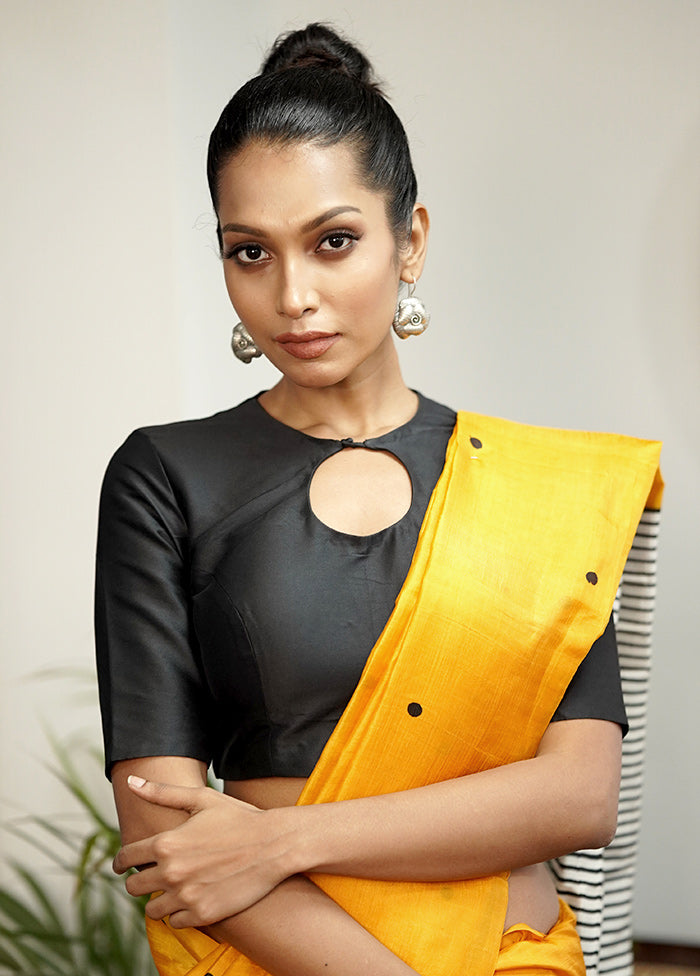 Black Blended Silk Designer Blouse