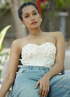 White Organza Designer Blouse